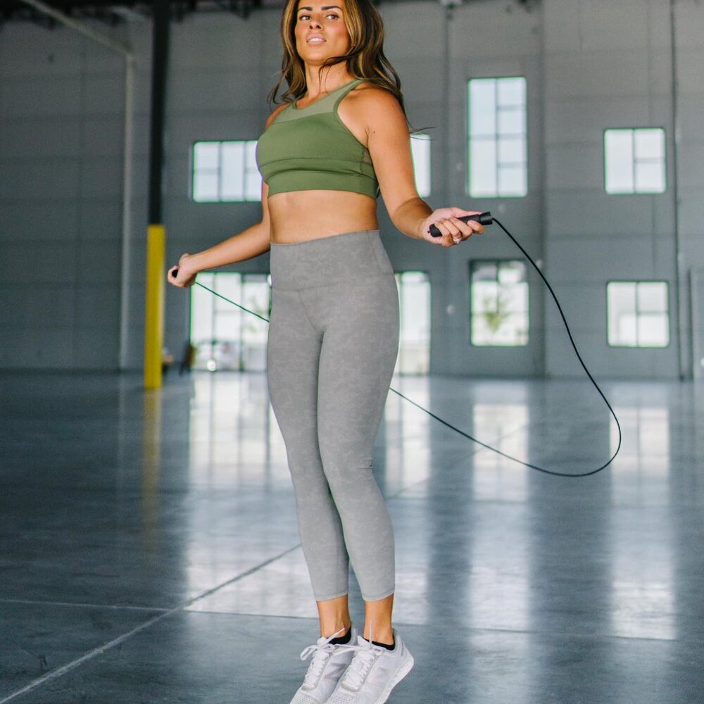 Zyia Concrete Smooth Hi-rise 7/8 Leggings Size 6-8 Gray Neutral Size 6-8